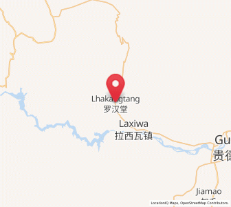 Map of Lhakangtang, Qinghai