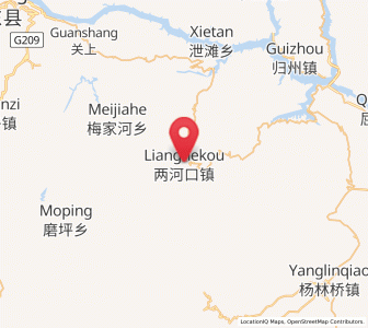 Map of Lianghekou, Hubei