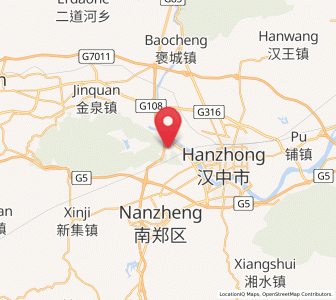 Map of Liangshan, Shaanxi