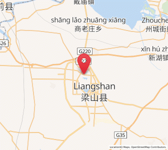 Map of Liangshan, Shandong