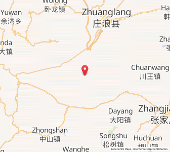 Map of Liangshan, Gansu