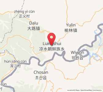 Map of Liangshui, Jilin