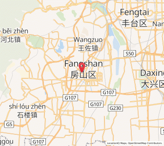 Map of Liangxiang, Beijing