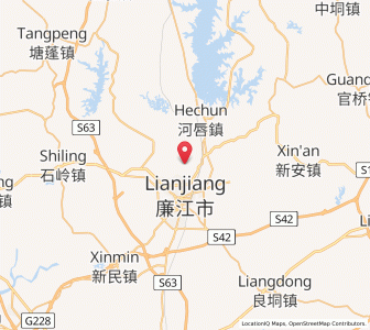 Map of Lianjiang, Guangdong