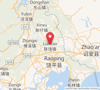 Map of Lianrao, Guangdong