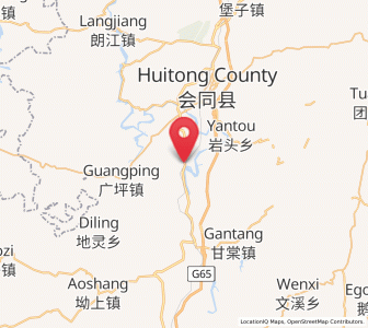Map of Lianshan, Hunan
