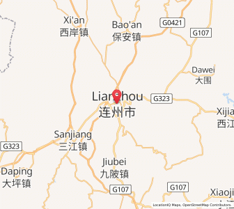 Map of Lianzhou, Guangdong