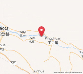 Map of Liaoquan, Gansu