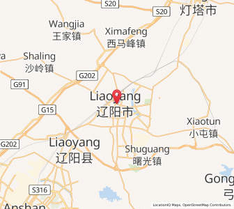 Map of Liaoyang, Liaoning