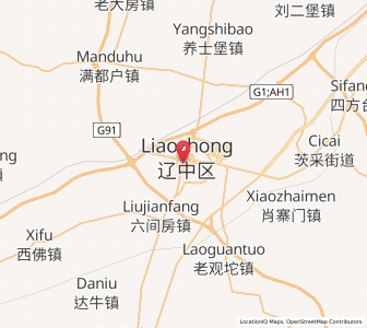 Map of Liaozhong, Liaoning