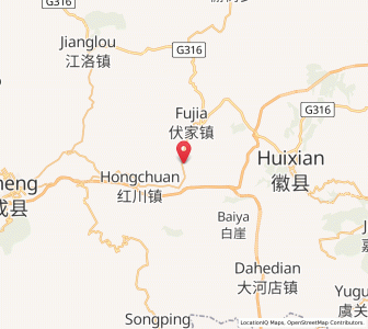 Map of Lichuan, Gansu