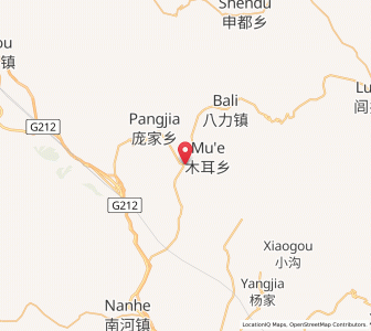 Map of Lichuan Zhen, Gansu