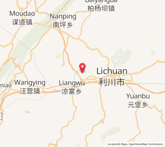 Map of Lichuan, Hubei