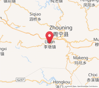 Map of Lidun, Fujian