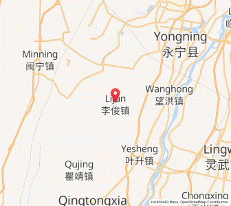 Map of Lijun, Ningxia Hui Autonomous Region