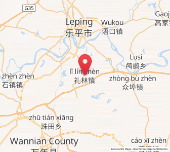 Map of Lilin, Jiangxi