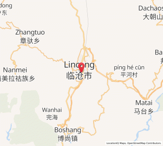 Map of Lincang, Yunnan