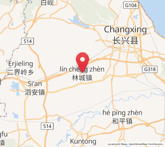 Map of Lincheng, Zhejiang