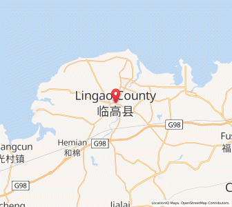 Map of Lingao, Hainan