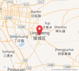 Map of Lingcheng, Shandong