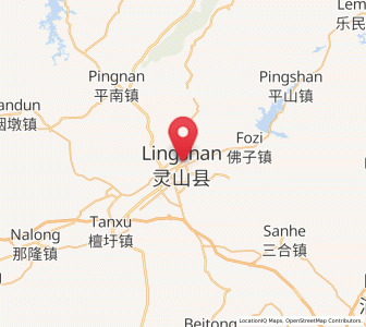 Map of Lingcheng, Guangxi
