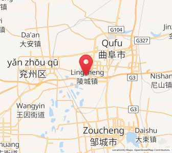 Map of Lingcheng, Shandong