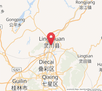 Map of Lingchuan, Guangxi