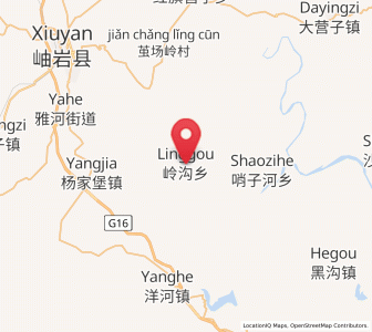 Map of Linggou, Liaoning