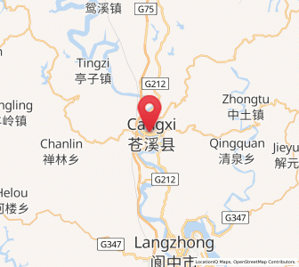 Map of Lingjiang, Sichuan