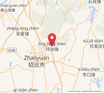 Map of Linglong, Shandong