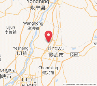 Map of Lingwu Nongchang, Ningxia Hui Autonomous Region