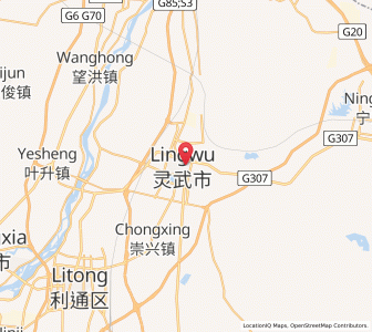 Map of Lingwu, Ningxia Hui Autonomous Region