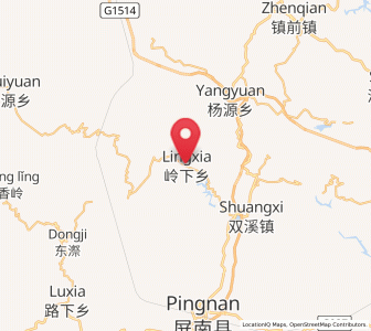 Map of Lingxia, Fujian