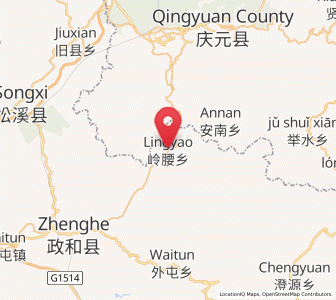 Map of Lingyao, Fujian
