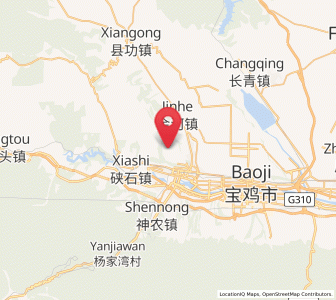 Map of Lingyuan, Shaanxi