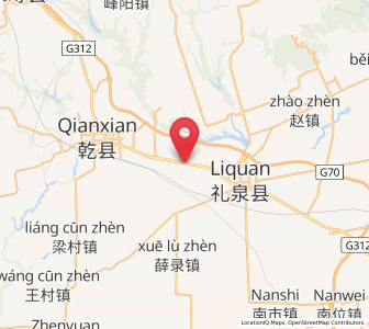 Map of Lingyuan, Shaanxi