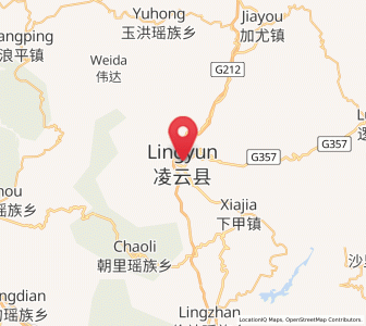 Map of Lingyun, Guangxi