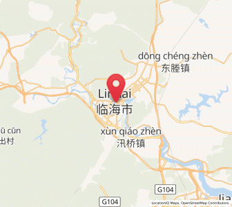 Map of Linhai, Zhejiang