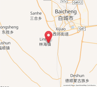 Map of Linhai, Jilin