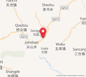 Map of Linjiang, Gansu