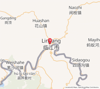 Map of Linjiang, Jilin