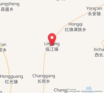 Map of Linjiang, Heilongjiang