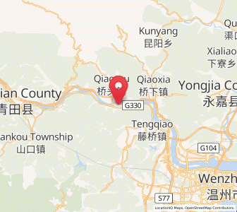 Map of Linjiang, Zhejiang