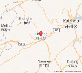 Map of Linjiang, Chongqing