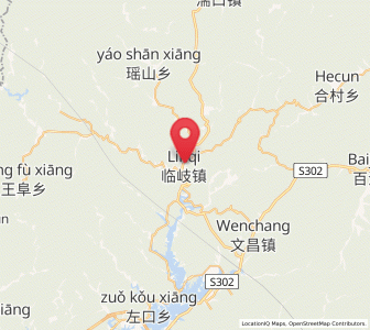 Map of Linqi, Zhejiang