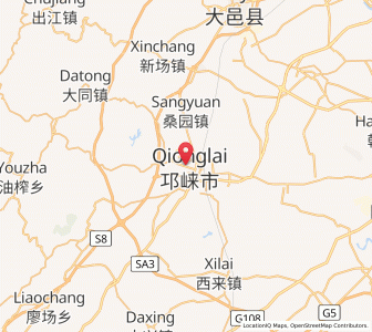 Map of Linqiong, Sichuan
