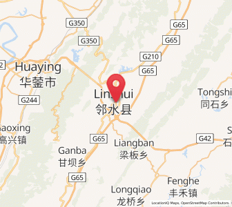 Map of Linshui, Sichuan