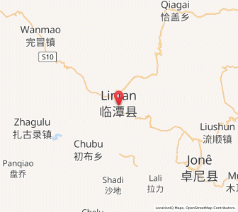 Map of Lintan Chengguanzhen, Gansu