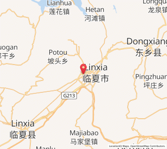 Map of Linxia Chengguanzhen, Gansu