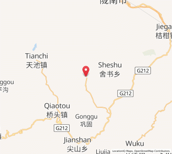 Map of Liping, Gansu